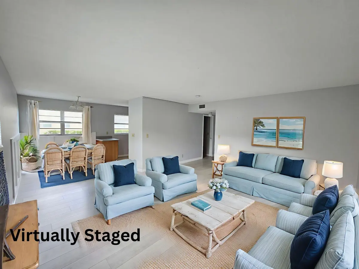 Staged Living Room at 36 Pine Arbor Lane 102, Vero Beach