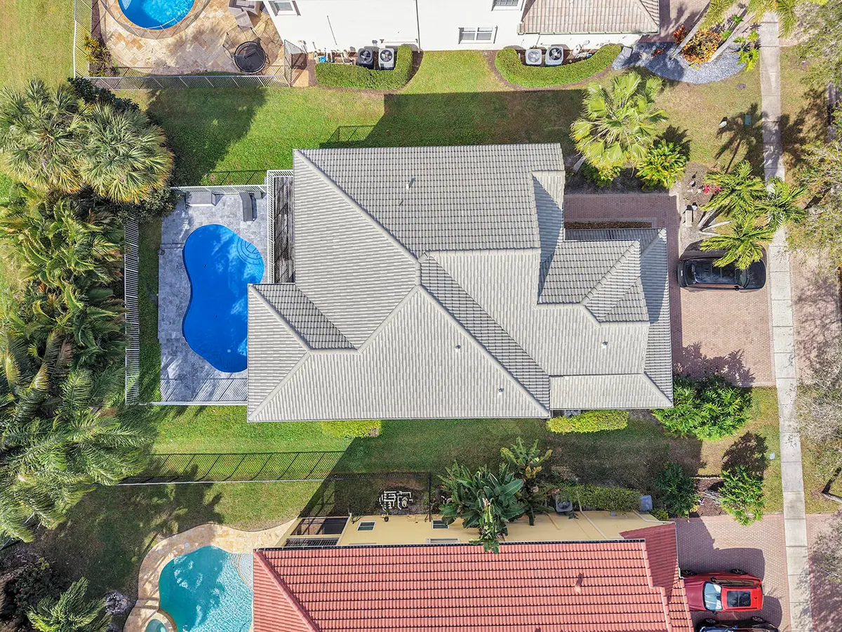Aerial View at 15643 Messina Isle Court, Delray Beach