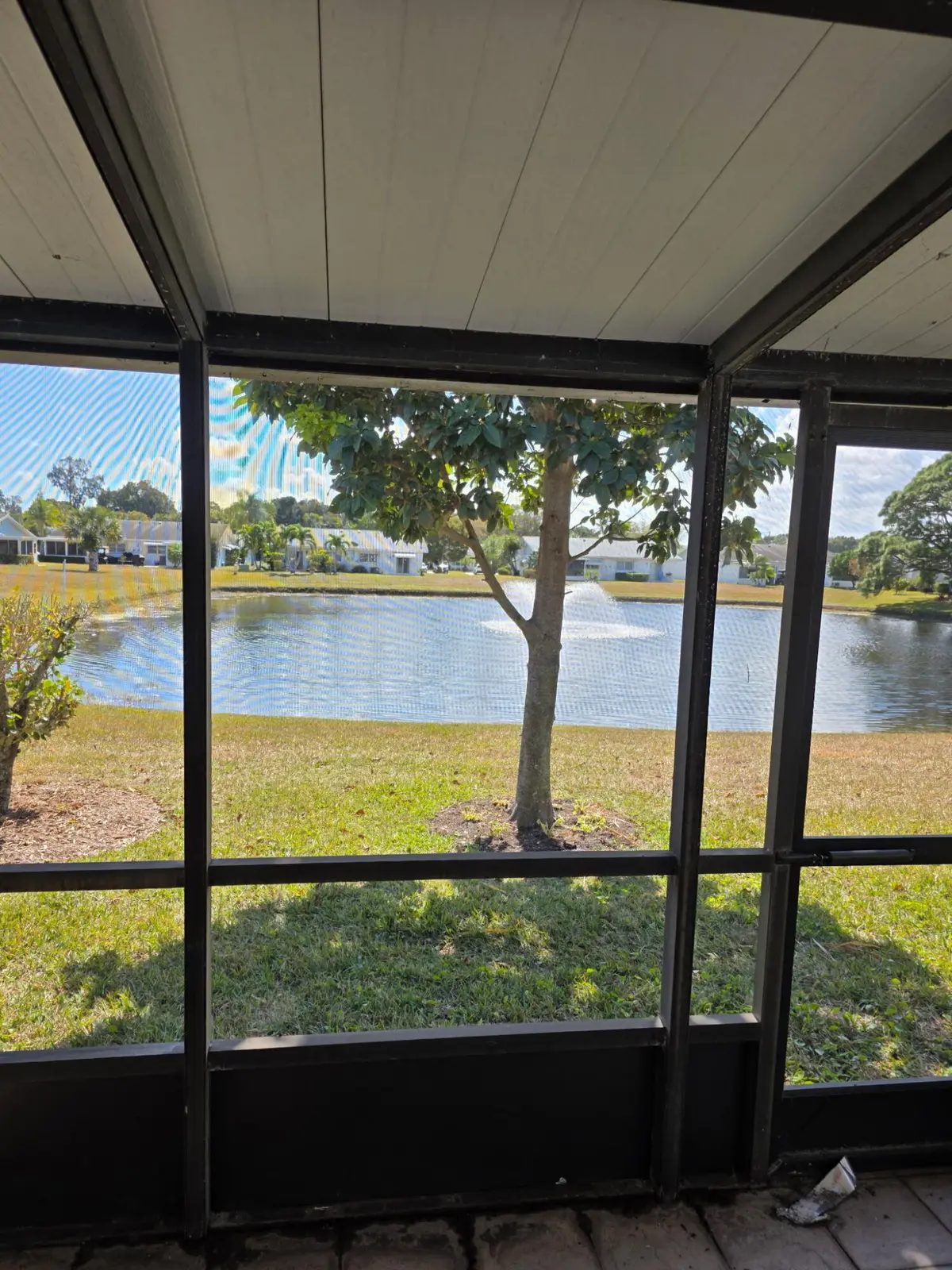 View from screened patio at 3368 Rossi Court, West Palm Beach