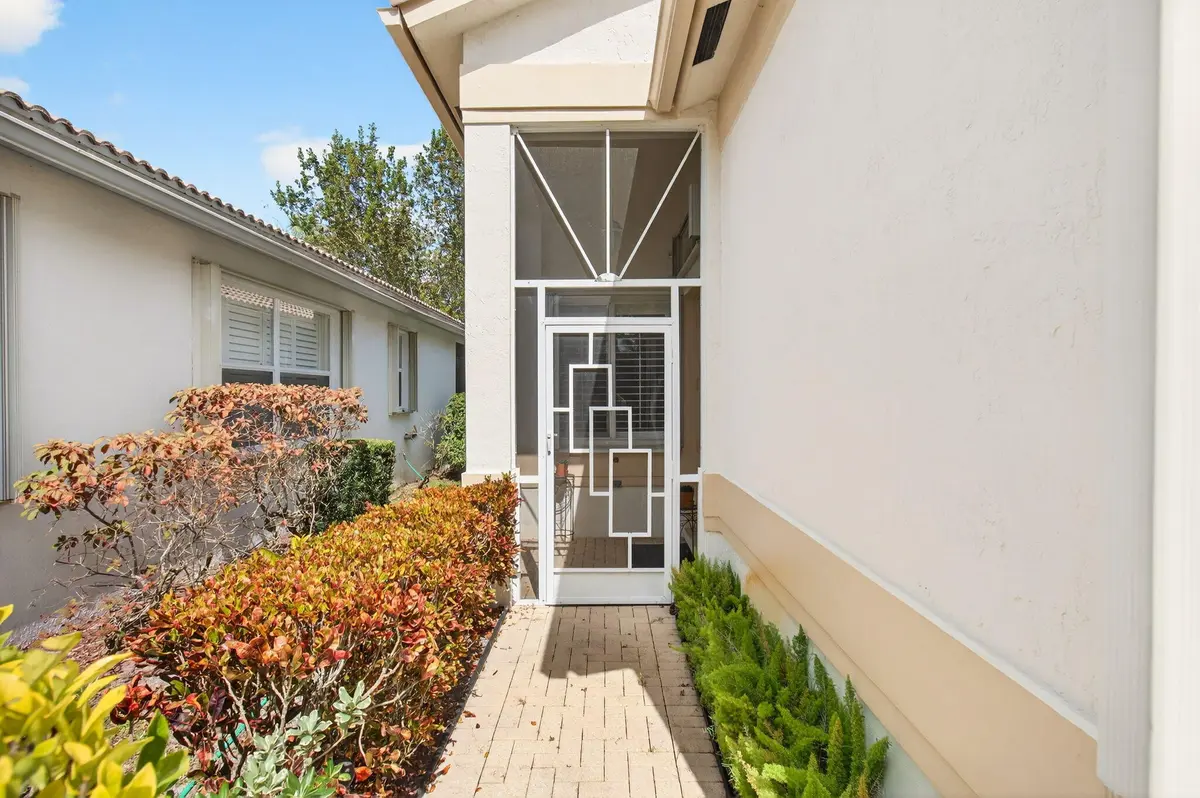 Screened Front Entry at 9657 Great Egret Court, West Palm Beach
