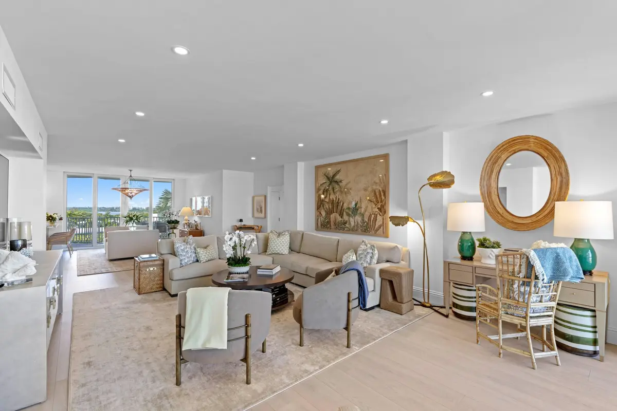 Living Room (facing NE) at 2500 S Ocean Boulevard 3 A 4, Palm Beach