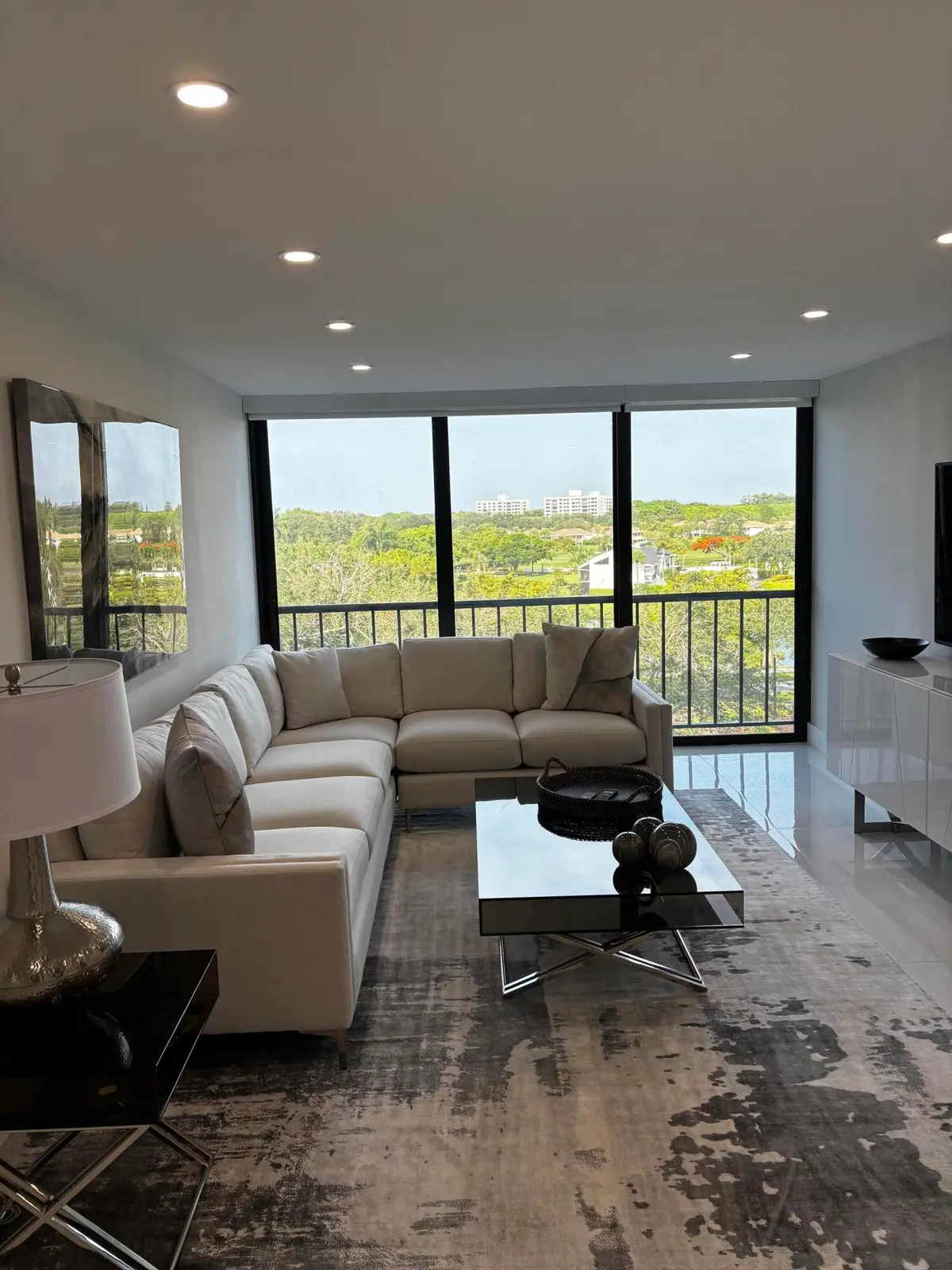 Spacious Modern Living Room at 7847 Lakeside Boulevard 1063, Boca Raton