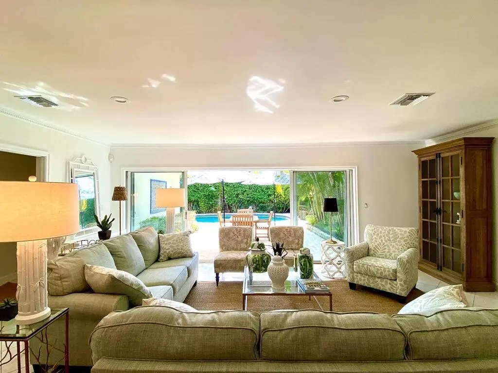 Living Room to Pool at 241 List Road, Palm Beach
