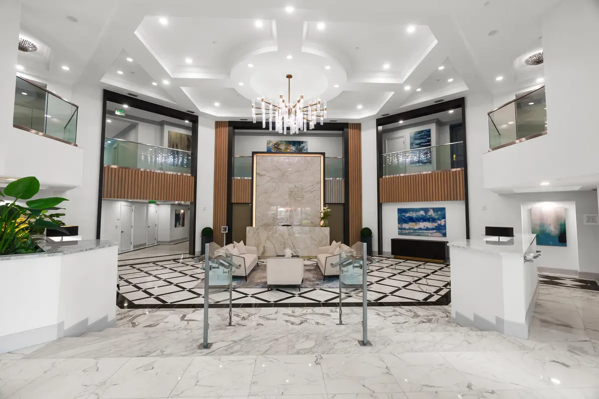 Lobby/concierge desk at 550 SE Mizner Boulevard B603, Boca Raton