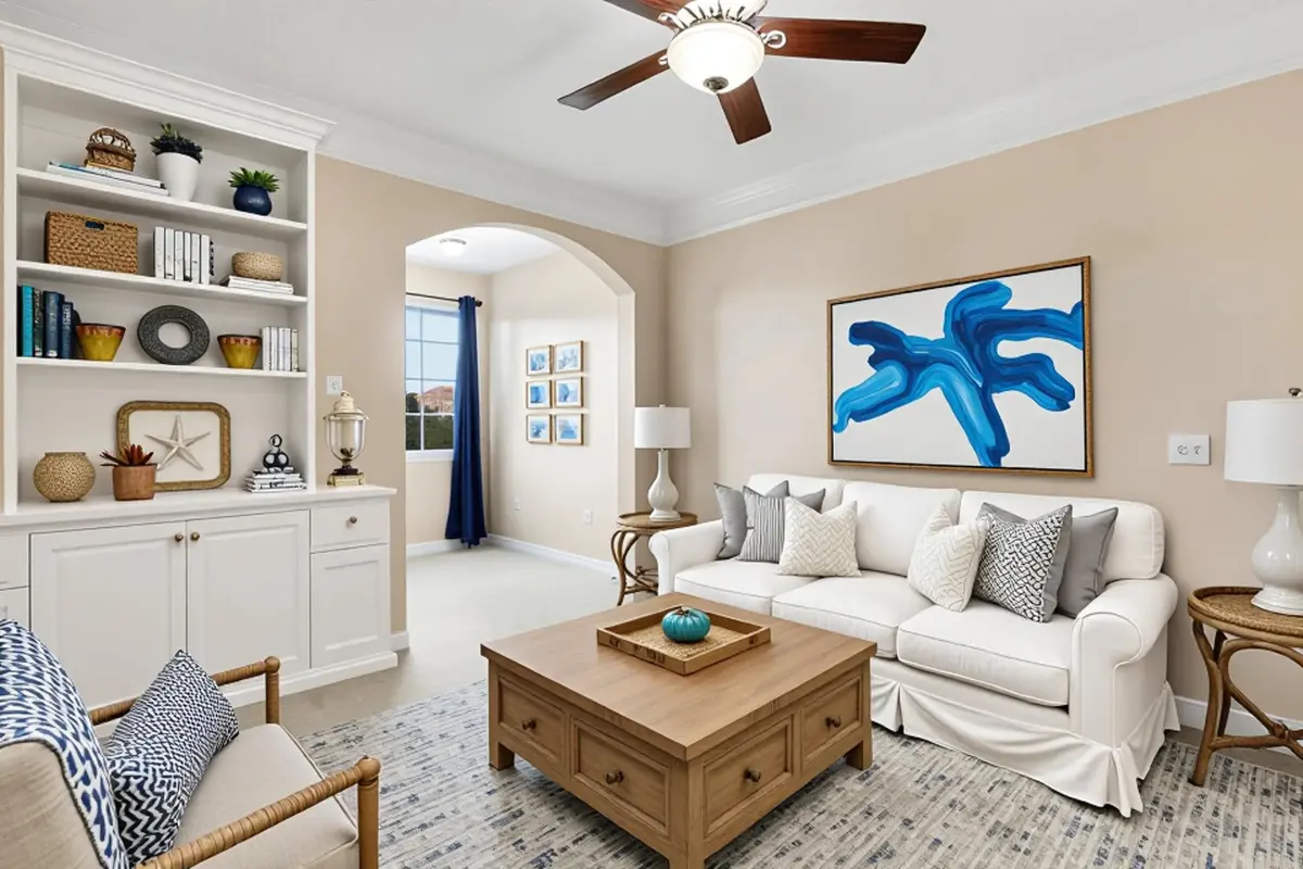 Living Area Virtually Staged_3fmpri at 2309 Myrtlewood Circle 2309, Palm Beach Gardens