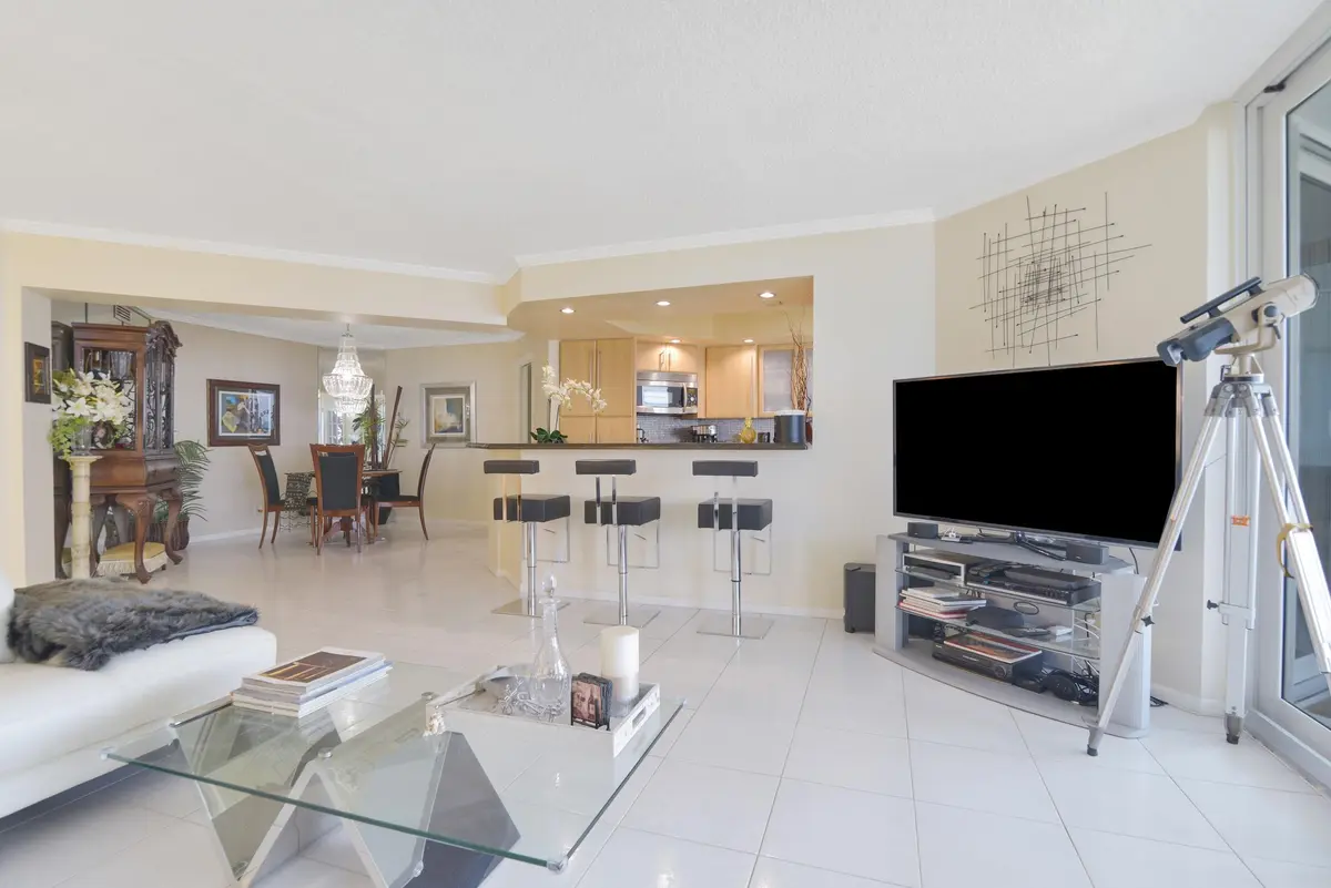 Living Room at 550 S Ocean Boulevard 703, Boca Raton