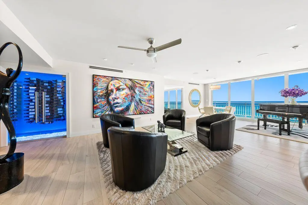 Living Area at 2150 N Ocean Boulevard 4-s, Boca Raton