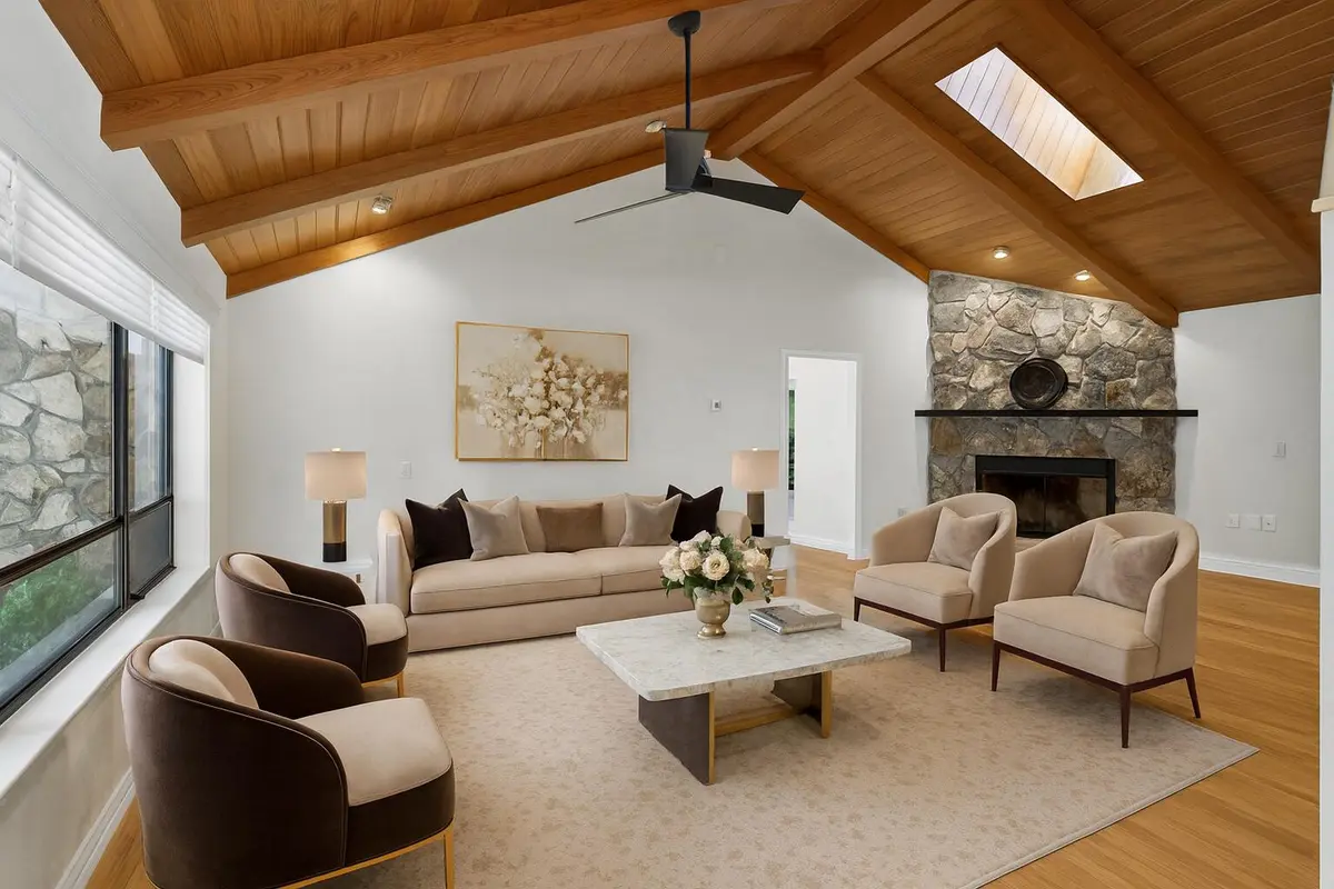 Virtually Staged Living Room at 5564 Whirlaway Road, Palm Beach Gardens