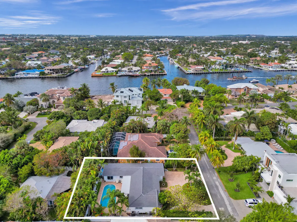Aerial View at 3204 Robbins Road, Pompano Beach