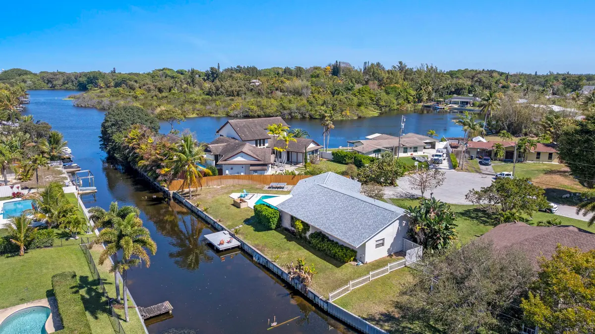 Backyard Aerial at 6797 Bayshore Drive, Lake Worth