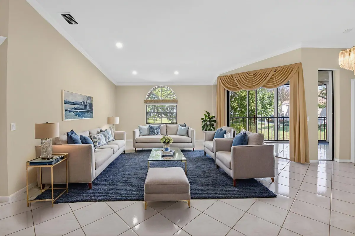 Virtually Staged Living Room at 5253 Brisata Circle L, Boynton Beach