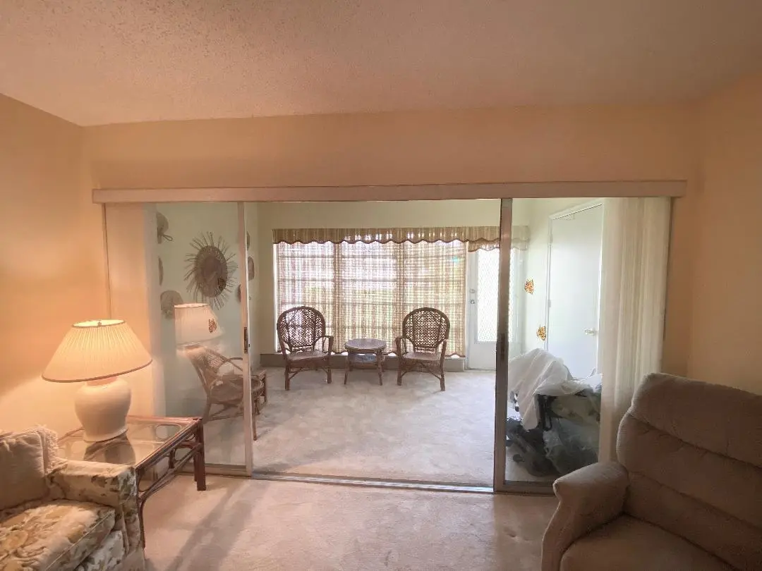 Living room to florida room at 2331 Croton Lane B, Delray Beach