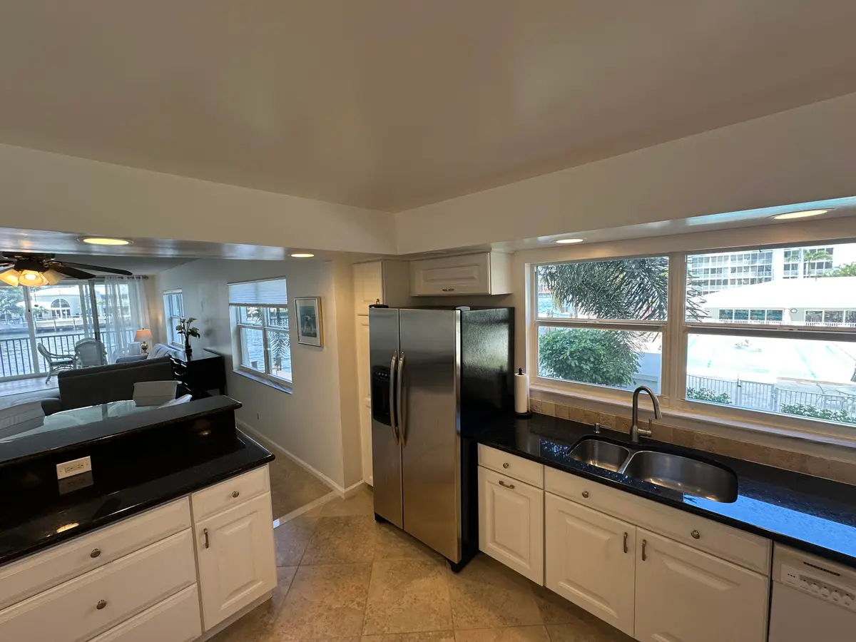 Open kitchen at 3310 S Ocean Boulevard 225-D, Highland Beach