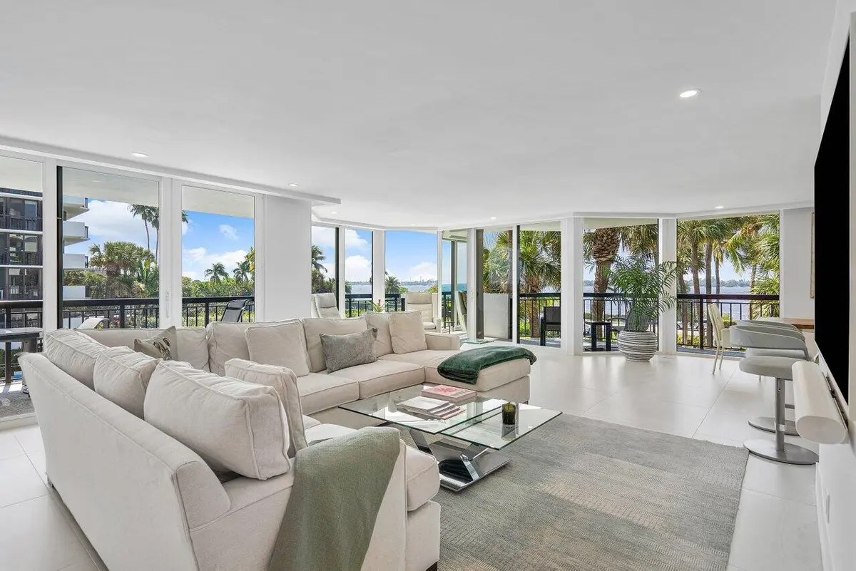 Living Room & Intracoastal Views at 3140 S Ocean Boulevard 201n, Palm Beach