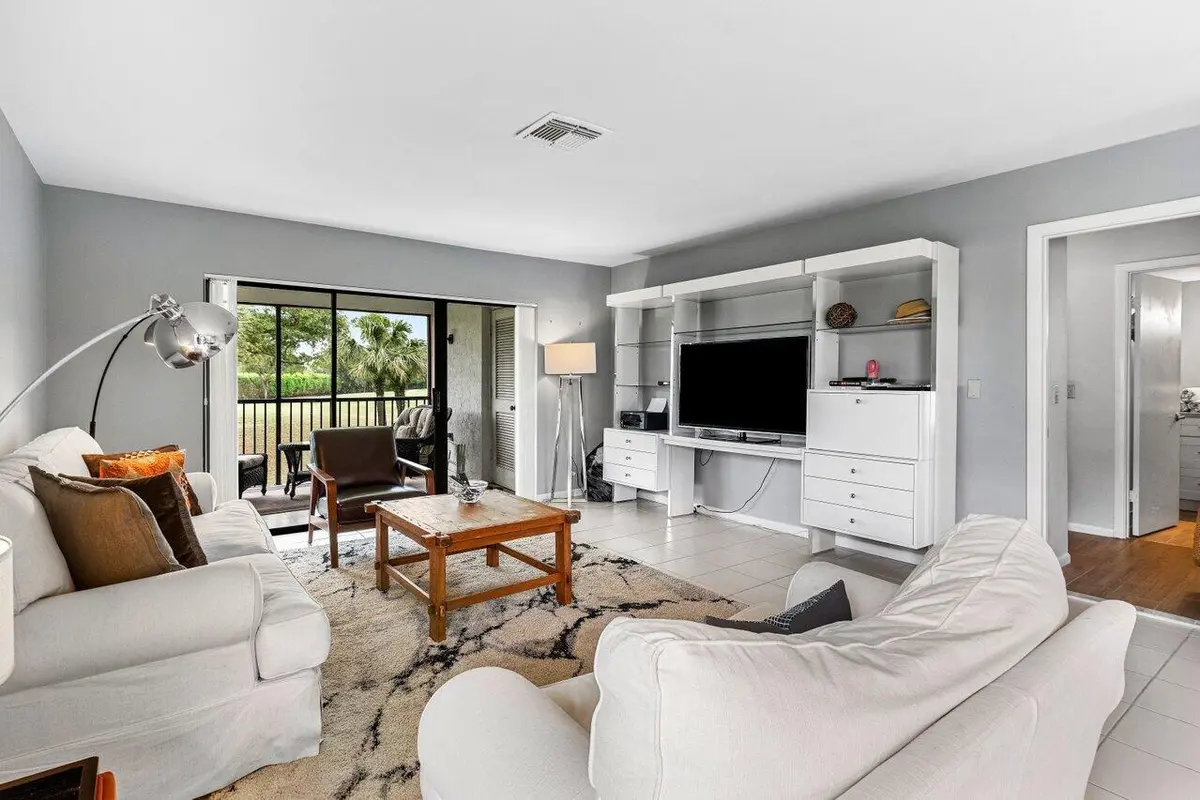 Living Room at 20 Southport Lane B, Boynton Beach