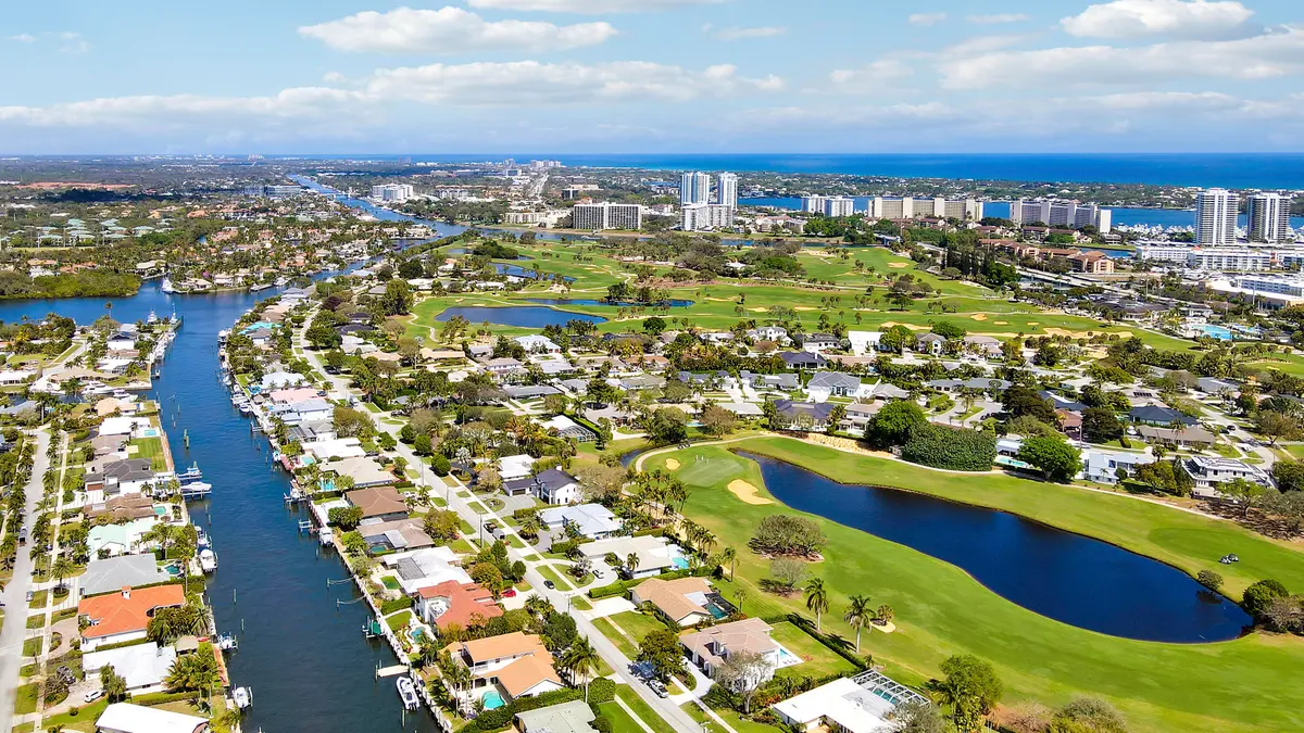 Aerial at 856 Country Club Drive, North Palm Beach