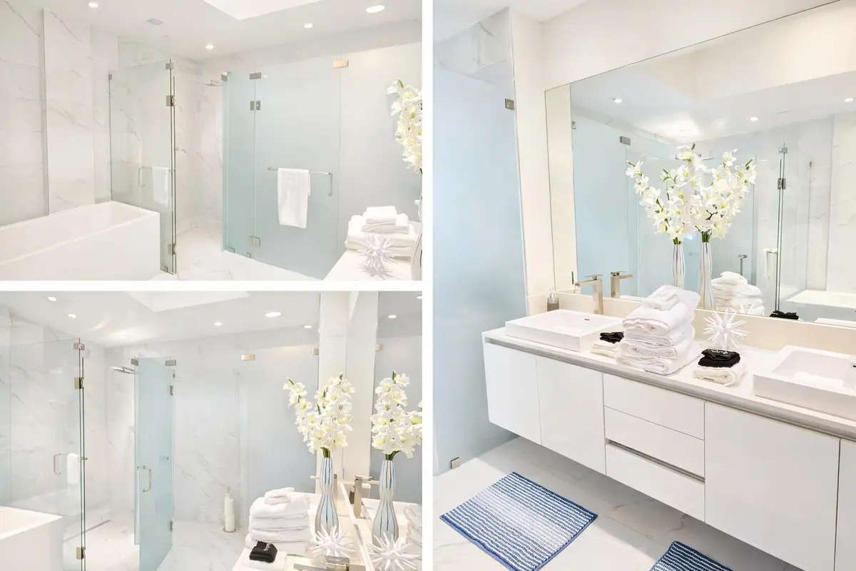 Master Bathroom w: walkin closet at 3100 N Ocean Drive H1801, Singer Island
