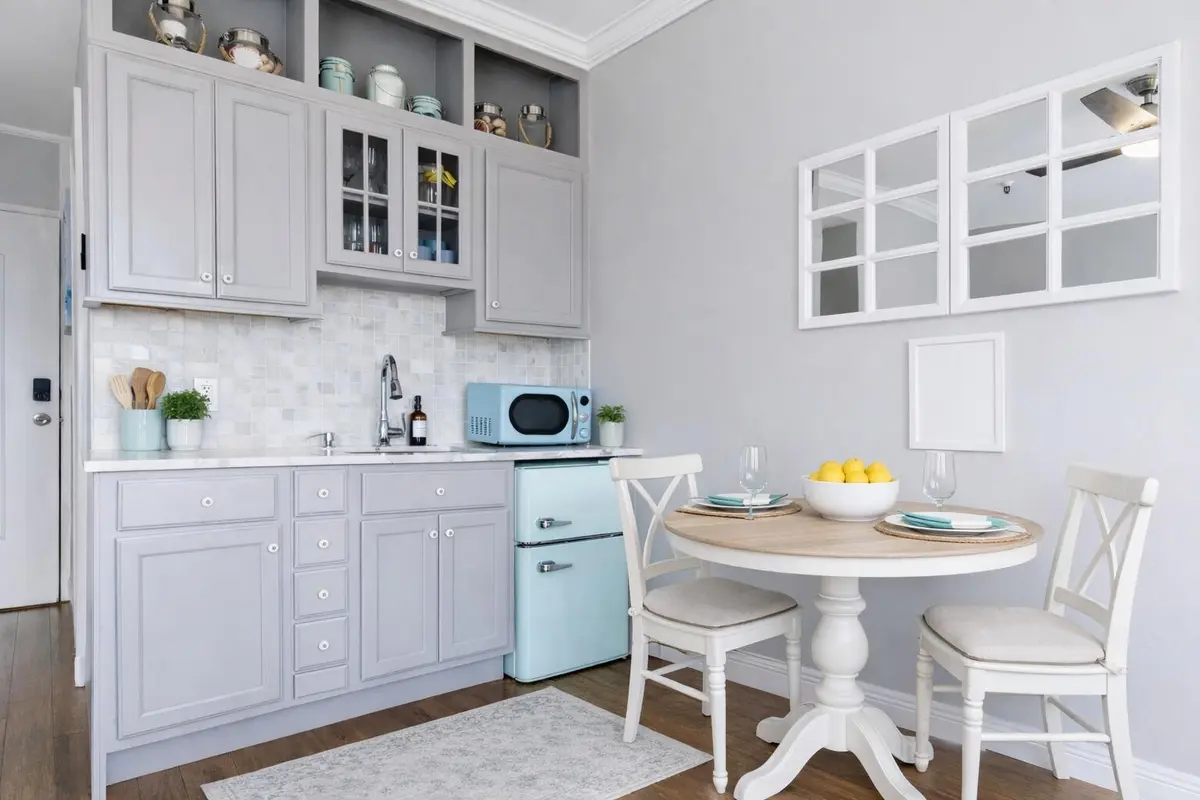 Digitally Staged Kitchen at 235 Sunrise Avenue 3013, Palm Beach