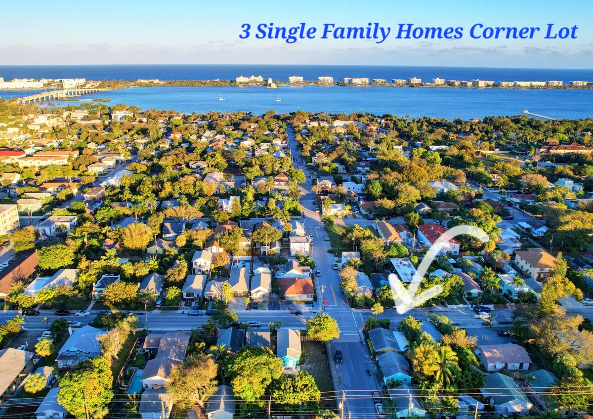 3 single family homes corner lot at 401 S L Street, Lake Worth Beach