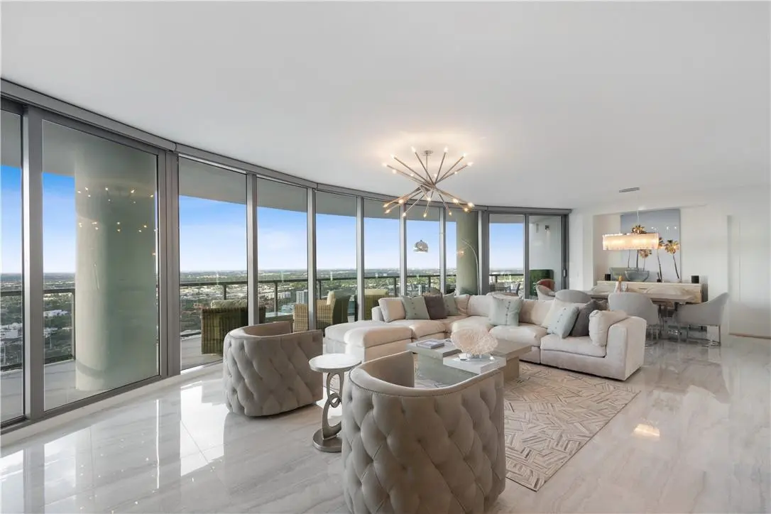 Living Room at 100 E Las Olas Boulevard 4003, Fort Lauderdale