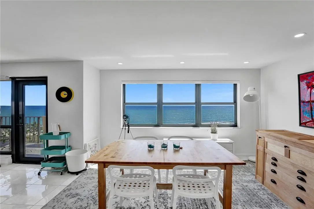 Dining room view at 4900 N Ocean Boulevard 1119, Lauderdale-By-The-Sea