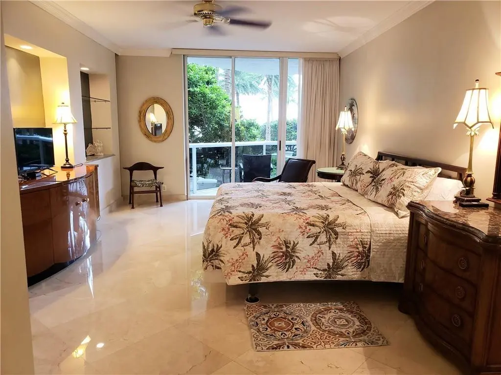 Primary bedroom (king bed) at 3200 N Ocean Bl 407, Fort Lauderdale