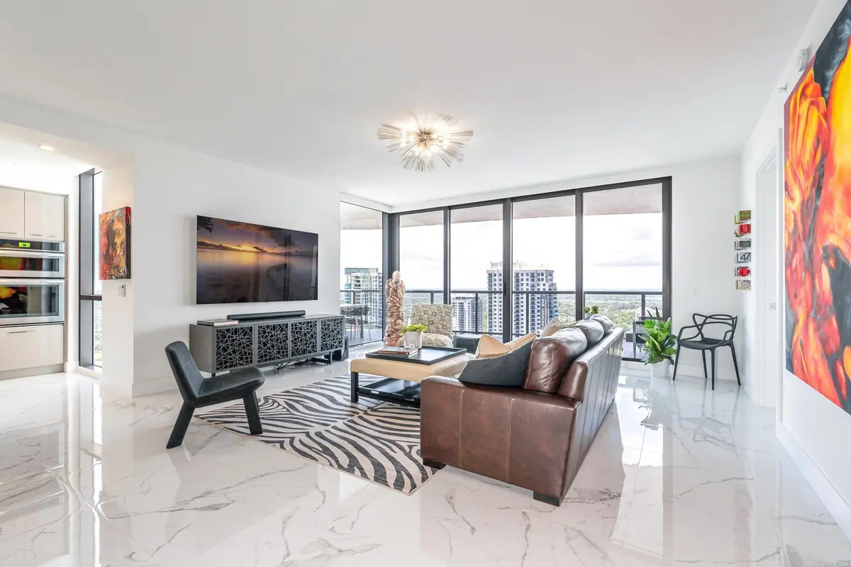 Open Living Area at 100 E Las Olas Boulevard 3604, Fort Lauderdale