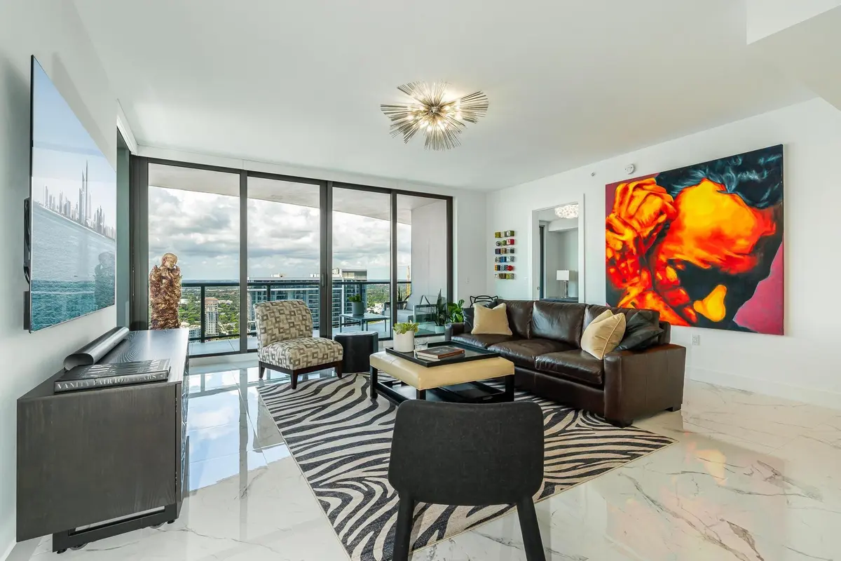 Open Living Area at 100 E Las Olas Boulevard 3604, Fort Lauderdale
