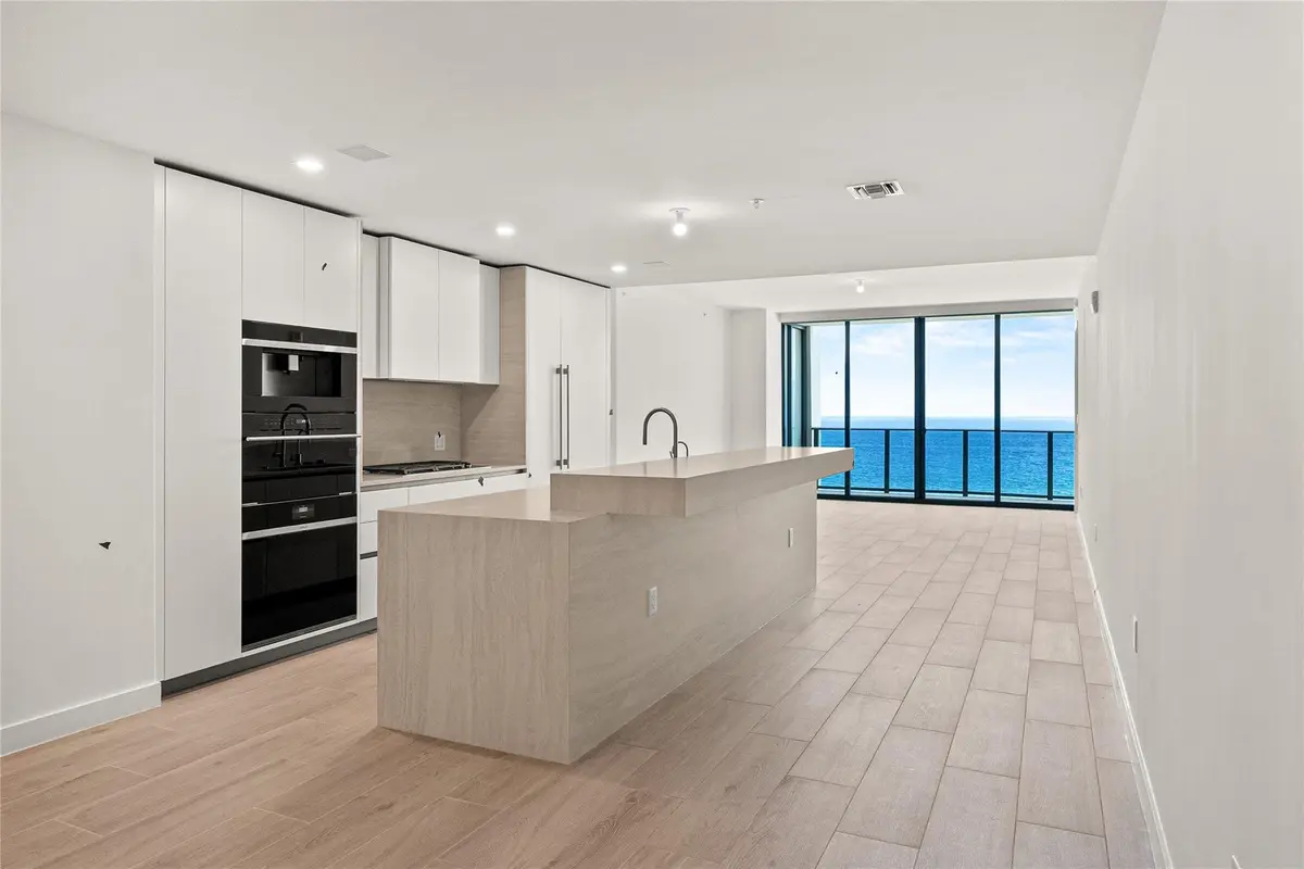 Kitchen with Ocean View at 900 N Ocean Boulevard 1604, Pompano Beach