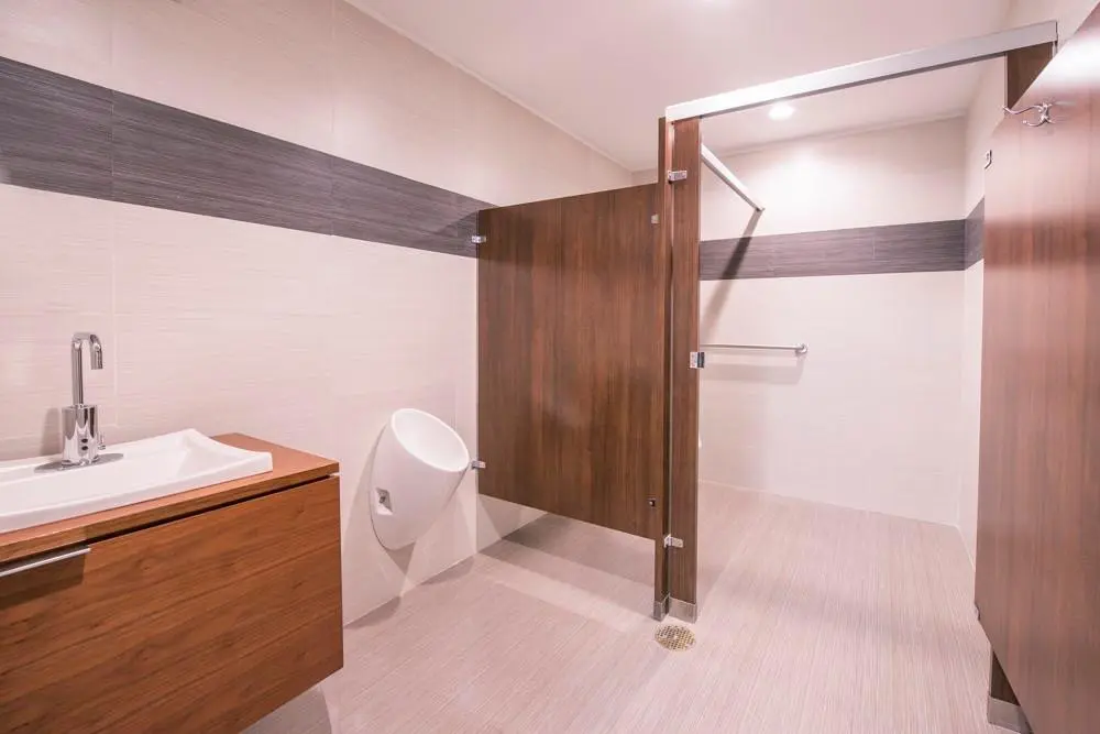 Men's restroom at 9900 W Sample Road MedSpa Suites, Coral Springs