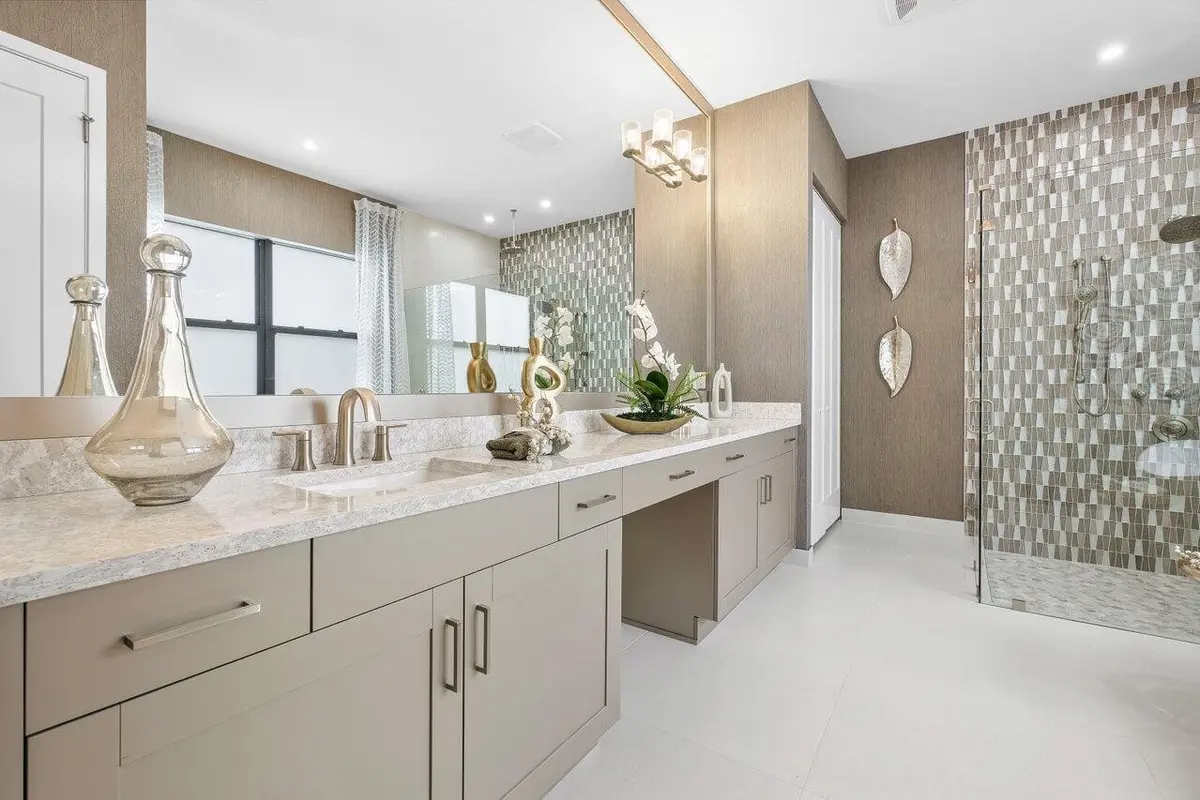 Primary bath- model home not actual home at 12573 Solana Bay Circle, Palm Beach Gardens