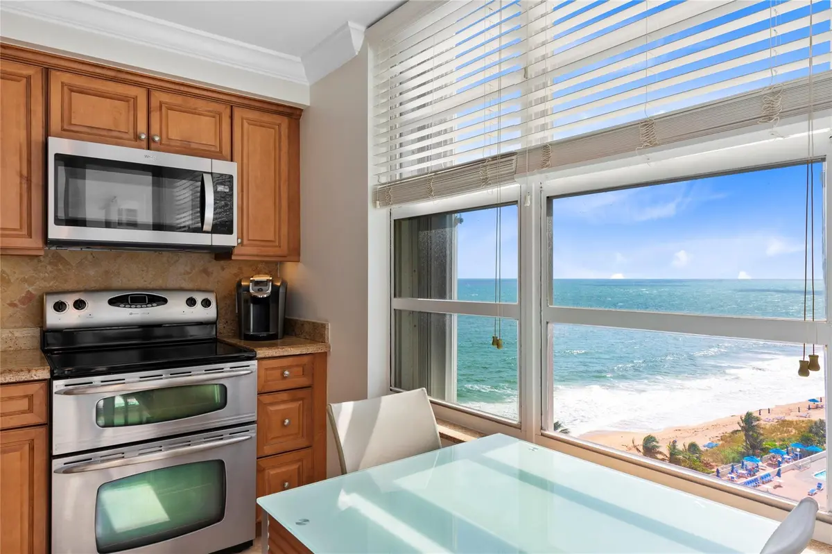 Kitchen with a ocean view at 4280 Galt Ocean Drive 11L, Fort Lauderdale