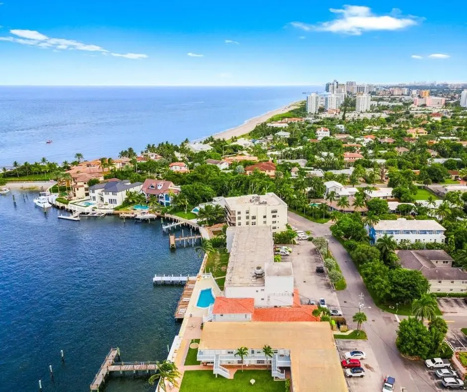 Aerial View at 2508 Bay Drive 209, Pompano Beach