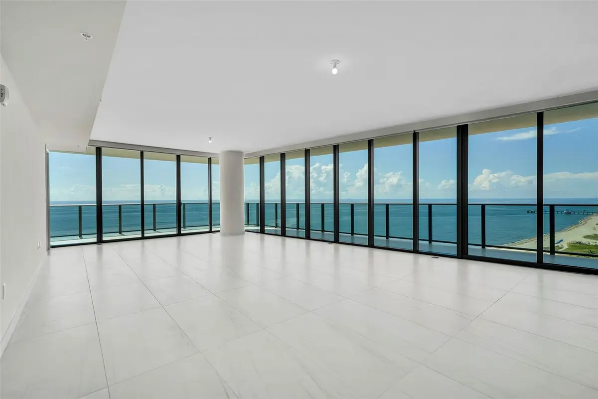 Sunrise views from the living room at 900 N Ocean Boulevard 1701, Pompano Beach