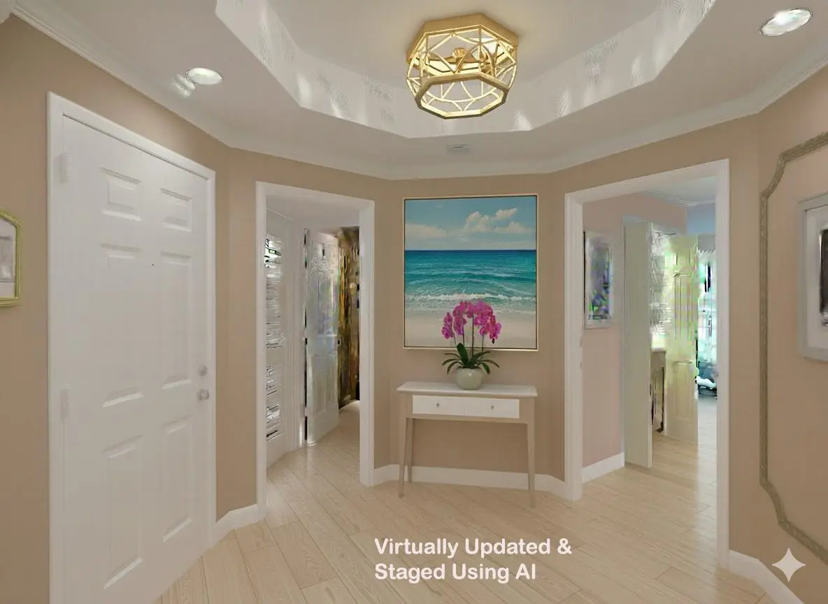 Virtually Staged Foyer at 5690 Highway A1a 203N, Vero Beach