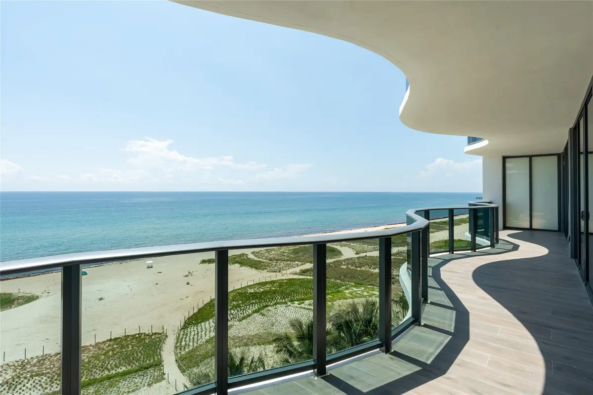 Terrace extends full length of condo at 900 N Ocean Boulevard 905, Pompano Beach