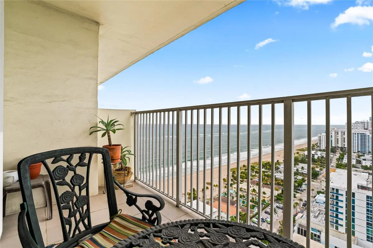 Balcony with gorgeous ocean view at 111 Briny Avenue 2708, Pompano Beach