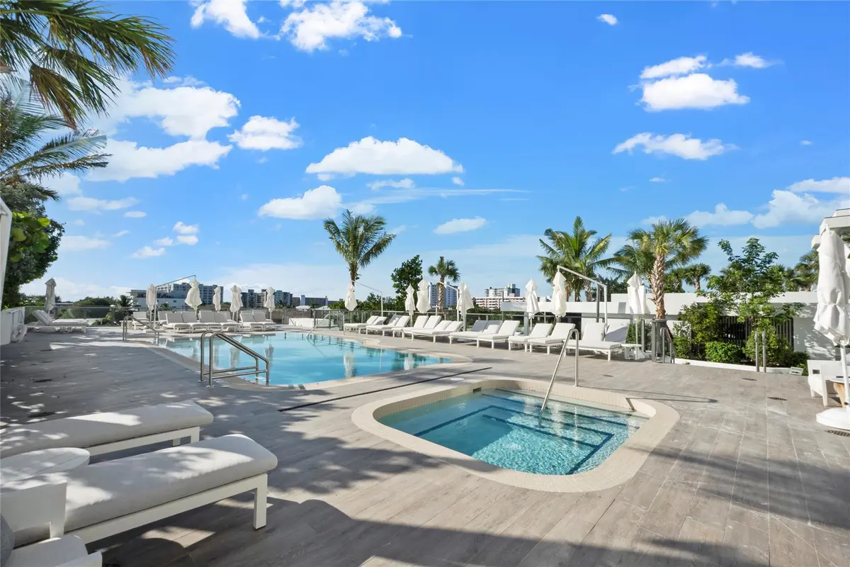 West Facing Pool and Jacuzzi at 1116 N Ocean Boulevard 301, Pompano Beach