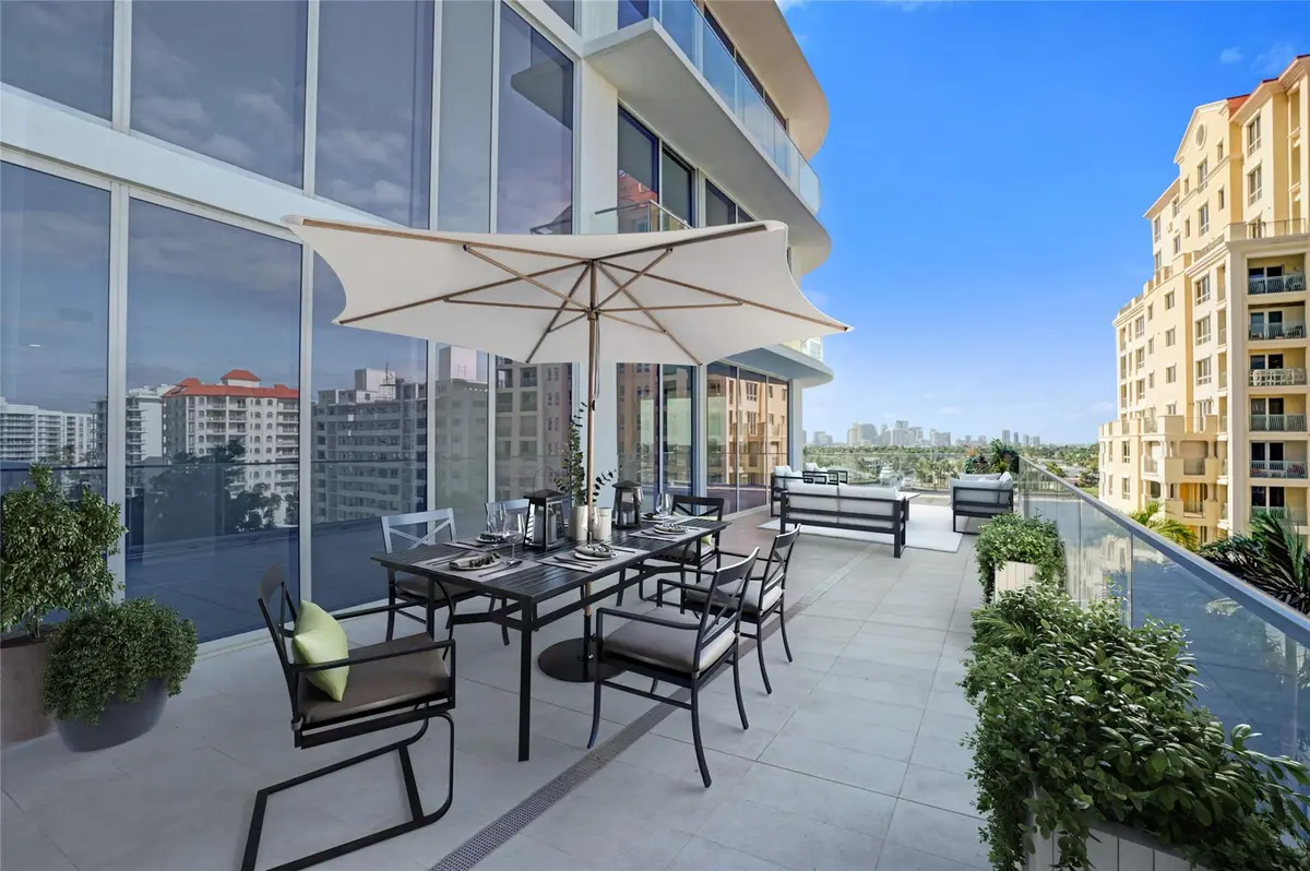 Virtually Staged Oversized Terrace at 153 N Seabreeze Boulevard 504-s, Fort Lauderdale