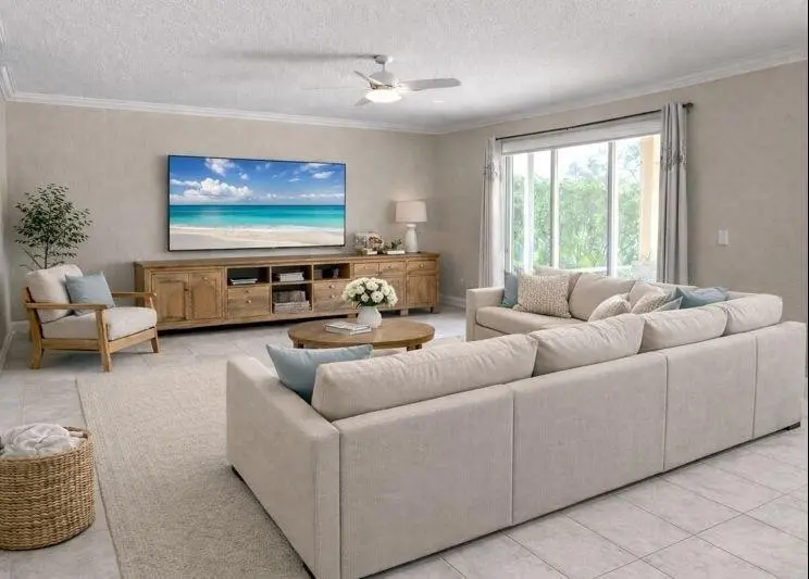 Family Room, Virtually Staged at 1423 SW 158th Avenue, Pembroke Pines