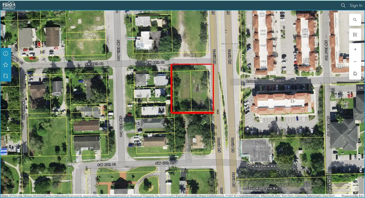 Plat Map at 6404 SW 46th Street, Davie