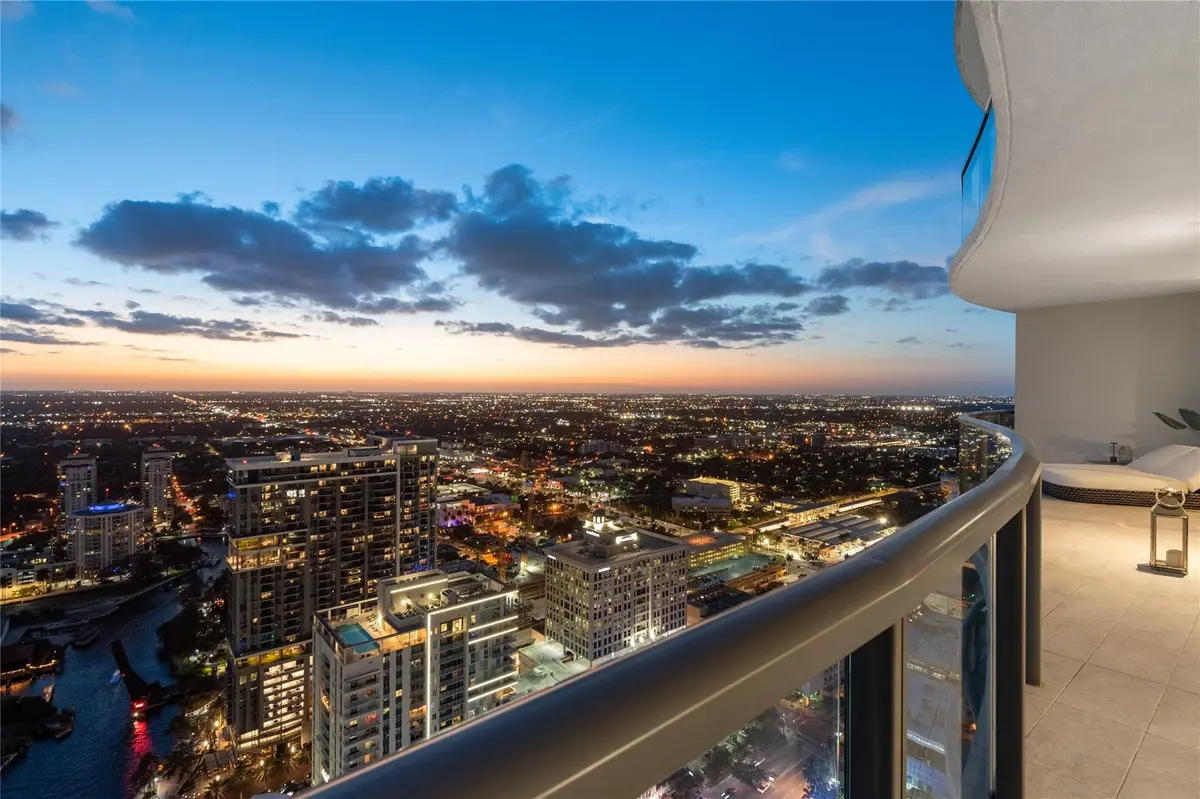 Balcony view from main area at 100 E Las Olas Boulevard 4504, Fort Lauderdale
