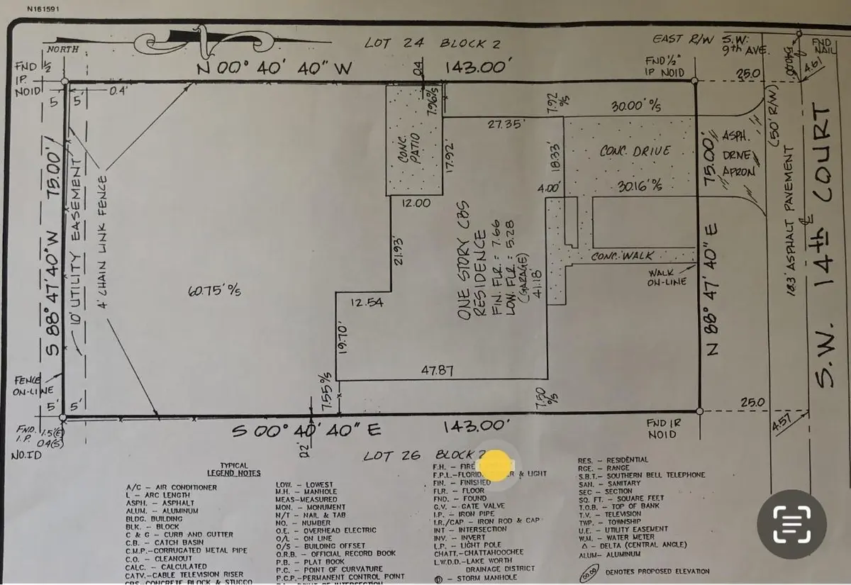 Survey at 812 SW 14th Court, Fort Lauderdale