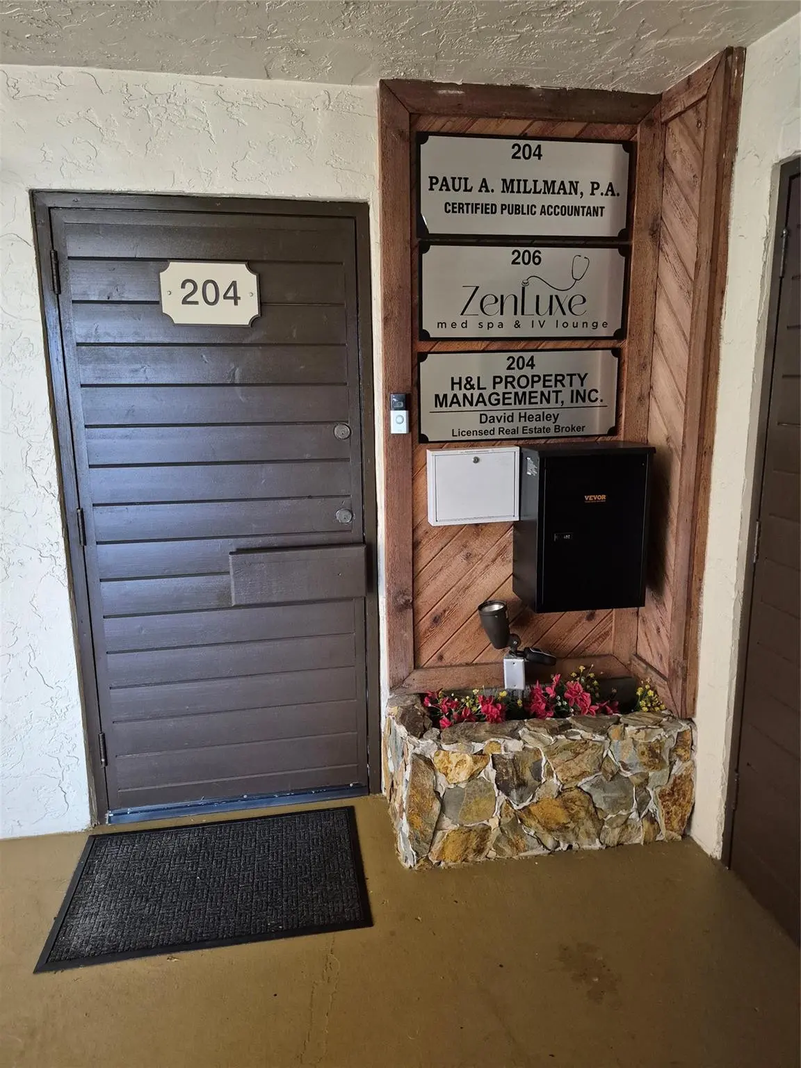 Entry Door w delivery boxes at 1881 N University Drive 205, Coral Springs