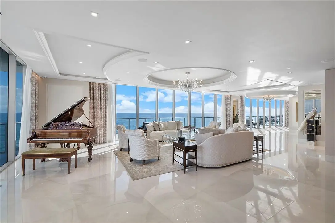 MAIN LIVING ROOM at 2200 N Ocean Boulevard N1701/N1801, Fort Lauderdale