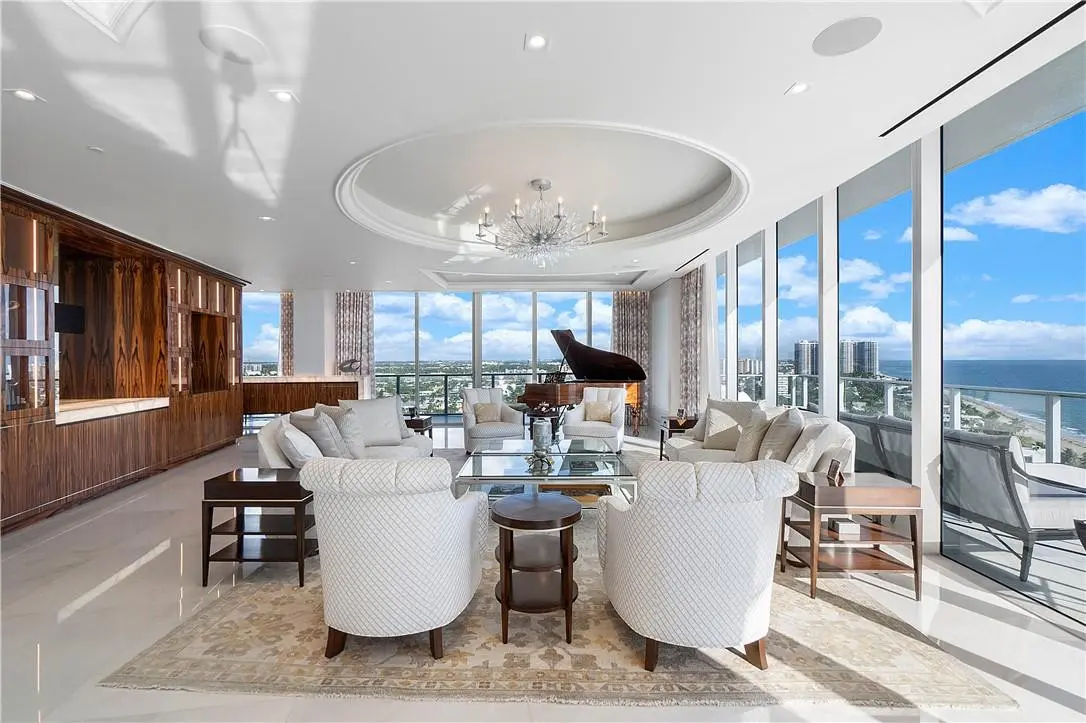 MAIN LIVING ROOM at 2200 N Ocean Boulevard N1701/N1801, Fort Lauderdale