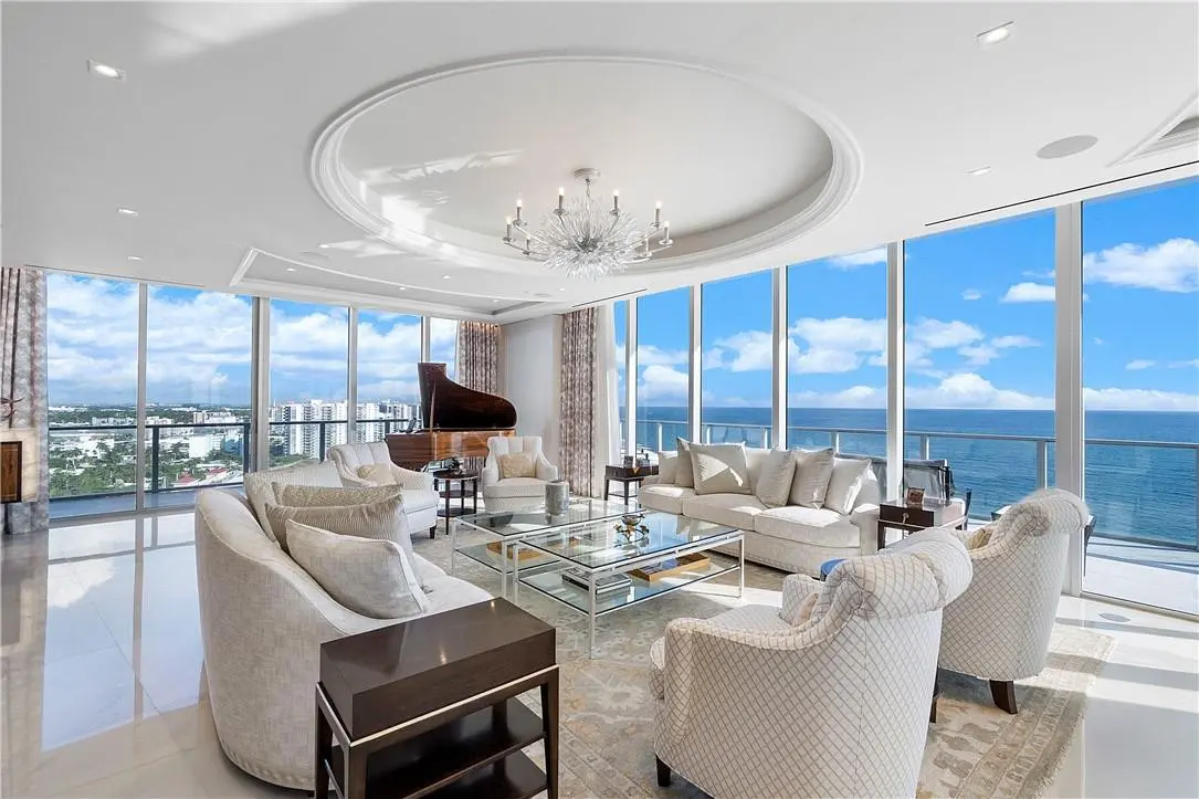 MAIN LIVING ROOM at 2200 N Ocean Boulevard N1701/N1801, Fort Lauderdale