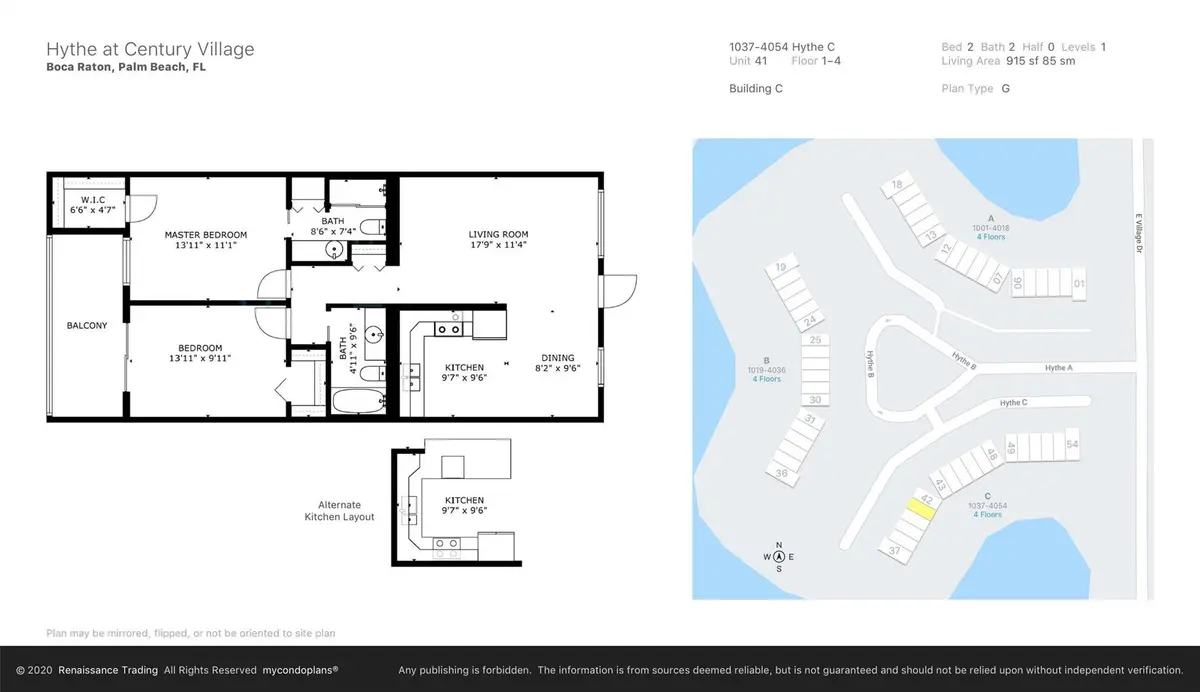 Floorplan at 3041 Hythe C 3041, Boca Raton
