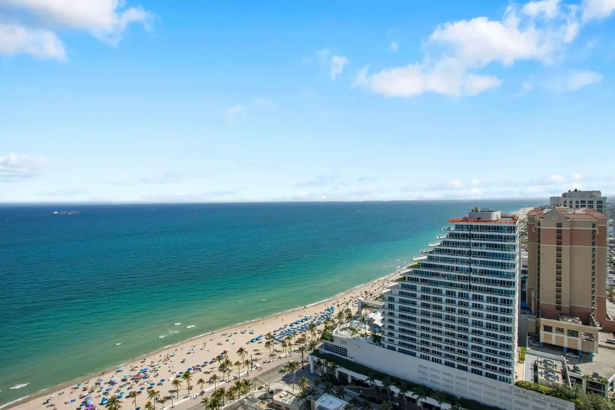 Ocean View from Balcony Living Area at 153 N Seabreeze Boulevard Ph 2601-s, Fort Lauderdale