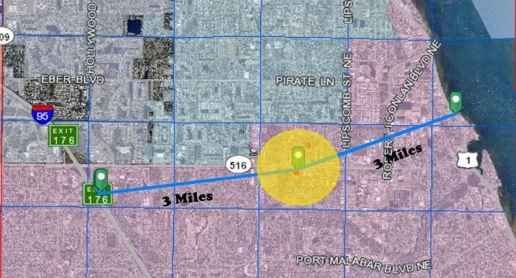 Equi-distance from US1 and 195 exit at 1922 NE Palm Bay Road, Palm Bay